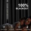 image:imageNICETOWN 100 Black Out Curtains 84 inch Long for Living Room Rod Pocket Blackout Window Treatment Thermal Curtains amp Drapes for Bedroom W52 x L84 2 PanelsGreyish White