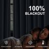 image:imageNICETOWN 100 Black Out Curtains 84 inch Long for Living Room Rod Pocket Blackout Window Treatment Thermal Curtains amp Drapes for Bedroom W52 x L84 2 PanelsStone Blue
