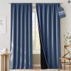 image:imageNICETOWN 100 Black Out Curtains 84 inch Long for Living Room Rod Pocket Blackout Window Treatment Thermal Curtains amp Drapes for Bedroom W52 x L84 2 PanelsStone Blue