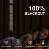 image:imageNICETOWN 100 Black Out Curtains 84 inch Long for Living Room Rod Pocket Blackout Window Treatment Thermal Curtains amp Drapes for Bedroom W52 x L84 2 PanelsBiscotti Beige