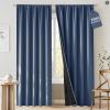 image:imageNICETOWN 100 Black Out Curtains 84 inch Long for Living Room Rod Pocket Blackout Window Treatment Thermal Curtains amp Drapes for Bedroom W52 x L84 2 PanelsStone Blue