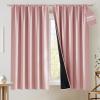 image:imageNICETOWN 100 Black Out Curtains 84 inch Long for Living Room Rod Pocket Blackout Window Treatment Thermal Curtains amp Drapes for Bedroom W52 x L84 2 PanelsPink