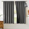 image:imageNICETOWN 100 Black Out Curtains 84 inch Long for Living Room Rod Pocket Blackout Window Treatment Thermal Curtains amp Drapes for Bedroom W52 x L84 2 PanelsGrey
