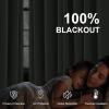 image:imageNICETOWN 100 Black Out Curtains 84 inch Long for Living Room Rod Pocket Blackout Window Treatment Thermal Curtains amp Drapes for Bedroom W52 x L84 2 PanelsSage Green