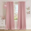 image:imageNICETOWN 100 Black Out Curtains 84 inch Long for Living Room Rod Pocket Blackout Window Treatment Thermal Curtains amp Drapes for Bedroom W52 x L84 2 PanelsPink