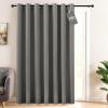 image:imageNICETOWN 100 Blackout Linen Curtain for Patio Sliding Door W100 x L84 in Room Divider Curtain for Bedromm 2Sided Faux Linen Physical Shading Thermal Insulated Privacy Drape Natural 1 PanelGrey