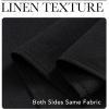 image:imageNICETOWN 100 Blackout Linen Curtain for Patio Sliding Door W100 x L84 in Room Divider Curtain for Bedromm 2Sided Faux Linen Physical Shading Thermal Insulated Privacy Drape Natural 1 PanelBlack