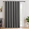 image:imageNICETOWN 100 Blackout Linen Curtain for Patio Sliding Door W100 x L84 in Room Divider Curtain for Bedromm 2Sided Faux Linen Physical Shading Thermal Insulated Privacy Drape Natural 1 PanelGrey