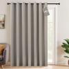 image:imageNICETOWN 100 Blackout Linen Curtain for Patio Sliding Door W100 x L84 in Room Divider Curtain for Bedromm 2Sided Faux Linen Physical Shading Thermal Insulated Privacy Drape Natural 1 PanelSilver Gray