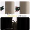 image:imageNICETOWN 100 Blackout Linen Curtain for Patio Sliding Door W100 x L84 in Room Divider Curtain for Bedromm 2Sided Faux Linen Physical Shading Thermal Insulated Privacy Drape Natural 1 PanelTaupe