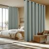 image:imageNICETOWN 100 Blackout Linen Curtain for Patio Sliding Door W100 x L84 in Room Divider Curtain for Bedromm 2Sided Faux Linen Physical Shading Thermal Insulated Privacy Drape Natural 1 PanelSage