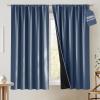 image:imageNICETOWN 100 Black Out Curtains 84 inch Long for Living Room Rod Pocket Blackout Window Treatment Thermal Curtains amp Drapes for Bedroom W52 x L84 2 PanelsStone Blue