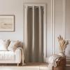 image:imageNICETOWN 100 Blackout Linen Curtain for Patio Sliding Door W100 x L84 in Room Divider Curtain for Bedromm 2Sided Faux Linen Physical Shading Thermal Insulated Privacy Drape Natural 1 PanelTaupe