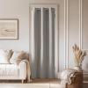 image:imageNICETOWN 100 Blackout Linen Curtain for Patio Sliding Door W100 x L84 in Room Divider Curtain for Bedromm 2Sided Faux Linen Physical Shading Thermal Insulated Privacy Drape Natural 1 PanelSilver Gray
