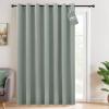 image:imageNICETOWN 100 Blackout Linen Curtain for Patio Sliding Door W100 x L84 in Room Divider Curtain for Bedromm 2Sided Faux Linen Physical Shading Thermal Insulated Privacy Drape Natural 1 PanelSage