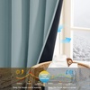 image:imageNICETOWN 100 Blackout Curtains for Bedroom Room Darkening Plylux Black Curtains 84 Inch Long Thermal Insulated Grommet Window Drapes for Living Room 52 W x 84 L 2 PanelsGreyish Blue