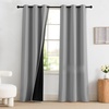 image:imageNICETOWN 100 Blackout Curtains for Bedroom Room Darkening Plylux Black Curtains 84 Inch Long Thermal Insulated Grommet Window Drapes for Living Room 52 W x 84 L 2 PanelsSilver Grey
