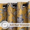 image:imageNICETOWN 100 Blackout Curtains for Bedroom Room Darkening Plylux Black Curtains 84 Inch Long Thermal Insulated Grommet Window Drapes for Living Room 52 W x 84 L 2 PanelsAntique Floraison Oak Brown