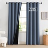 image:imageNICETOWN 100 Blackout Curtains for Bedroom Room Darkening Plylux Black Curtains 84 Inch Long Thermal Insulated Grommet Window Drapes for Living Room 52 W x 84 L 2 PanelsStone Blue