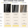 image:imageNICETOWN 100 Blackout Curtains for Bedroom Room Darkening Plylux Black Curtains 84 Inch Long Thermal Insulated Grommet Window Drapes for Living Room 52 W x 84 L 2 PanelsGrey