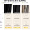 image:imageNICETOWN 100 Blackout Curtains for Bedroom Room Darkening Plylux Black Curtains 84 Inch Long Thermal Insulated Grommet Window Drapes for Living Room 52 W x 84 L 2 PanelsBlack