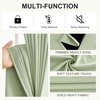 image:imageNICETOWN 100 Blackout Curtains for Bedroom Room Darkening Plylux Black Curtains 84 Inch Long Thermal Insulated Grommet Window Drapes for Living Room 52 W x 84 L 2 PanelsLight Green