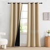 image:imageNICETOWN 100 Blackout Curtains for Bedroom Room Darkening Plylux Black Curtains 84 Inch Long Thermal Insulated Grommet Window Drapes for Living Room 52 W x 84 L 2 PanelsBiscotti Beige