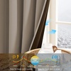 image:imageNICETOWN 100 Blackout Curtains for Bedroom Room Darkening Plylux Black Curtains 84 Inch Long Thermal Insulated Grommet Window Drapes for Living Room 52 W x 84 L 2 PanelsCappuccino