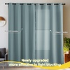 image:imageNICETOWN 100 Blackout Curtains for Bedroom Room Darkening Plylux Black Curtains 84 Inch Long Thermal Insulated Grommet Window Drapes for Living Room 52 W x 84 L 2 PanelsGreyish Blue