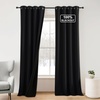image:imageNICETOWN 100 Blackout Curtains for Bedroom Room Darkening Plylux Black Curtains 84 Inch Long Thermal Insulated Grommet Window Drapes for Living Room 52 W x 84 L 2 PanelsBlack
