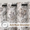 image:imageNICETOWN 100 Blackout Curtains for Bedroom Room Darkening Plylux Black Curtains 84 Inch Long Thermal Insulated Grommet Window Drapes for Living Room 52 W x 84 L 2 PanelsAntique Floraison Off White