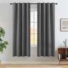 image:imageNICETOWN 100 Blackout Curtains for Bedroom Room Darkening Plylux Black Curtains 84 Inch Long Thermal Insulated Grommet Window Drapes for Living Room 52 W x 84 L 2 PanelsGrey
