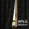 image:imageNICETOWN 100 Blackout Curtains for Bedroom Room Darkening Plylux Black Curtains 84 Inch Long Thermal Insulated Grommet Window Drapes for Living Room 52 W x 84 L 2 PanelsAntique Floraison Off White