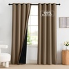 image:imageNICETOWN 100 Blackout Curtains for Bedroom Room Darkening Plylux Black Curtains 84 Inch Long Thermal Insulated Grommet Window Drapes for Living Room 52 W x 84 L 2 PanelsKhaki