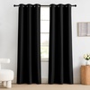 image:imageNICETOWN 100 Blackout Curtains for Bedroom Room Darkening Plylux Black Curtains 84 Inch Long Thermal Insulated Grommet Window Drapes for Living Room 52 W x 84 L 2 PanelsBlack