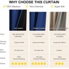 image:imageNICETOWN 100 Blackout Curtains for Bedroom Room Darkening Plylux Black Curtains 84 Inch Long Thermal Insulated Grommet Window Drapes for Living Room 52 W x 84 L 2 PanelsRoyal Blue