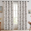 image:imageNICETOWN 100 Blackout Curtains for Bedroom Room Darkening Plylux Black Curtains 84 Inch Long Thermal Insulated Grommet Window Drapes for Living Room 52 W x 84 L 2 PanelsAntique Floraison Off White