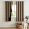 image:imageNICETOWN 100 Blackout Curtains for Bedroom Room Darkening Plylux Black Curtains 84 Inch Long Thermal Insulated Grommet Window Drapes for Living Room 52 W x 84 L 2 PanelsKhaki
