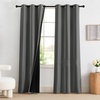 image:imageNICETOWN 100 Blackout Curtains for Bedroom Room Darkening Plylux Black Curtains 84 Inch Long Thermal Insulated Grommet Window Drapes for Living Room 52 W x 84 L 2 PanelsGrey