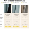 image:imageNICETOWN 100 Blackout Curtains for Bedroom Room Darkening Plylux Black Curtains 84 Inch Long Thermal Insulated Grommet Window Drapes for Living Room 52 W x 84 L 2 PanelsGreyish Blue