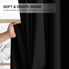 image:imageNICETOWN 100 Blackout Curtains for Bedroom Room Darkening Plylux Black Curtains 84 Inch Long Thermal Insulated Grommet Window Drapes for Living Room 52 W x 84 L 2 PanelsBlack