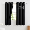 image:imageNICETOWN 100 Blackout Curtains for Bedroom Room Darkening Plylux Black Curtains 84 Inch Long Thermal Insulated Grommet Window Drapes for Living Room 52 W x 84 L 2 PanelsBlack