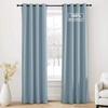 image:imageNICETOWN 100 Blackout Curtains for Bedroom Room Darkening Plylux Black Curtains 84 Inch Long Thermal Insulated Grommet Window Drapes for Living Room 52 W x 84 L 2 PanelsGreyish Blue