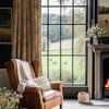 image:imageNICETOWN 100 Blackout Curtains for Bedroom Room Darkening Plylux Black Curtains 84 Inch Long Thermal Insulated Grommet Window Drapes for Living Room 52 W x 84 L 2 PanelsAntique Floraison Oak Brown