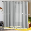 image:imageNICETOWN 100 Blackout Curtains for Bedroom Room Darkening Plylux Black Curtains 84 Inch Long Thermal Insulated Grommet Window Drapes for Living Room 52 W x 84 L 2 PanelsSliver Grey