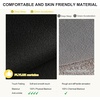 image:imageNICETOWN 100 Blackout Curtains for Bedroom Room Darkening Plylux Black Curtains 84 Inch Long Thermal Insulated Grommet Window Drapes for Living Room 52 W x 84 L 2 PanelsBlack