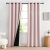 image:imageNICETOWN 100 Blackout Curtains for Bedroom Room Darkening Plylux Black Curtains 84 Inch Long Thermal Insulated Grommet Window Drapes for Living Room 52 W x 84 L 2 PanelsPink