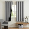 image:imageNICETOWN 100 Blackout Curtains for Bedroom Room Darkening Plylux Black Curtains 84 Inch Long Thermal Insulated Grommet Window Drapes for Living Room 52 W x 84 L 2 PanelsSilver Grey