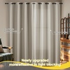 image:imageNICETOWN 100 Blackout Curtains for Bedroom Room Darkening Plylux Black Curtains 84 Inch Long Thermal Insulated Grommet Window Drapes for Living Room 52 W x 84 L 2 PanelsNatural