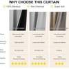 image:imageNICETOWN 100 Blackout Curtains for Bedroom Room Darkening Plylux Black Curtains 84 Inch Long Thermal Insulated Grommet Window Drapes for Living Room 52 W x 84 L 2 PanelsSliver Grey